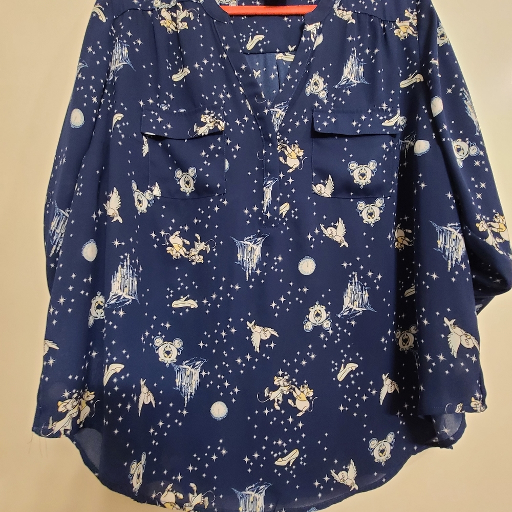 Torrid Disney Cinderella Harper Blouse sz 1